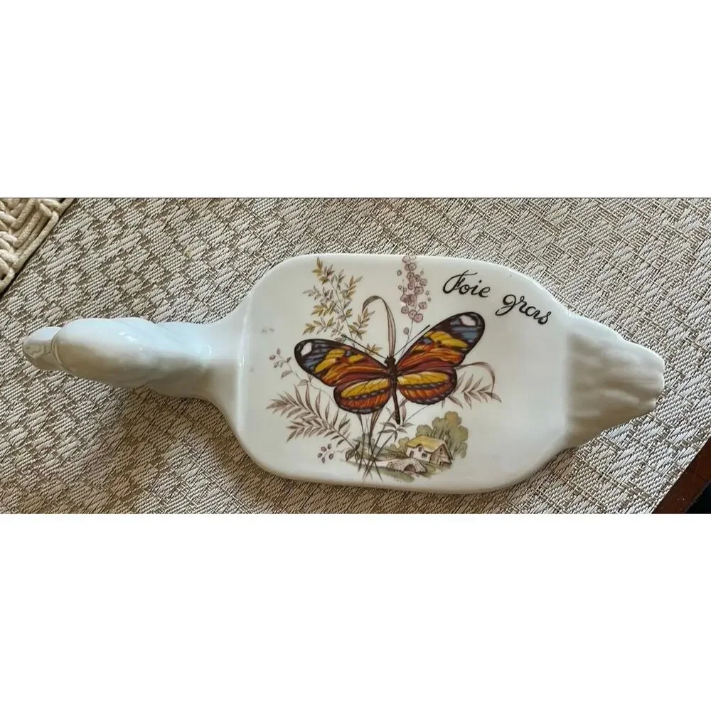 Vintage Porcelain Duck shaped pate’ tray French